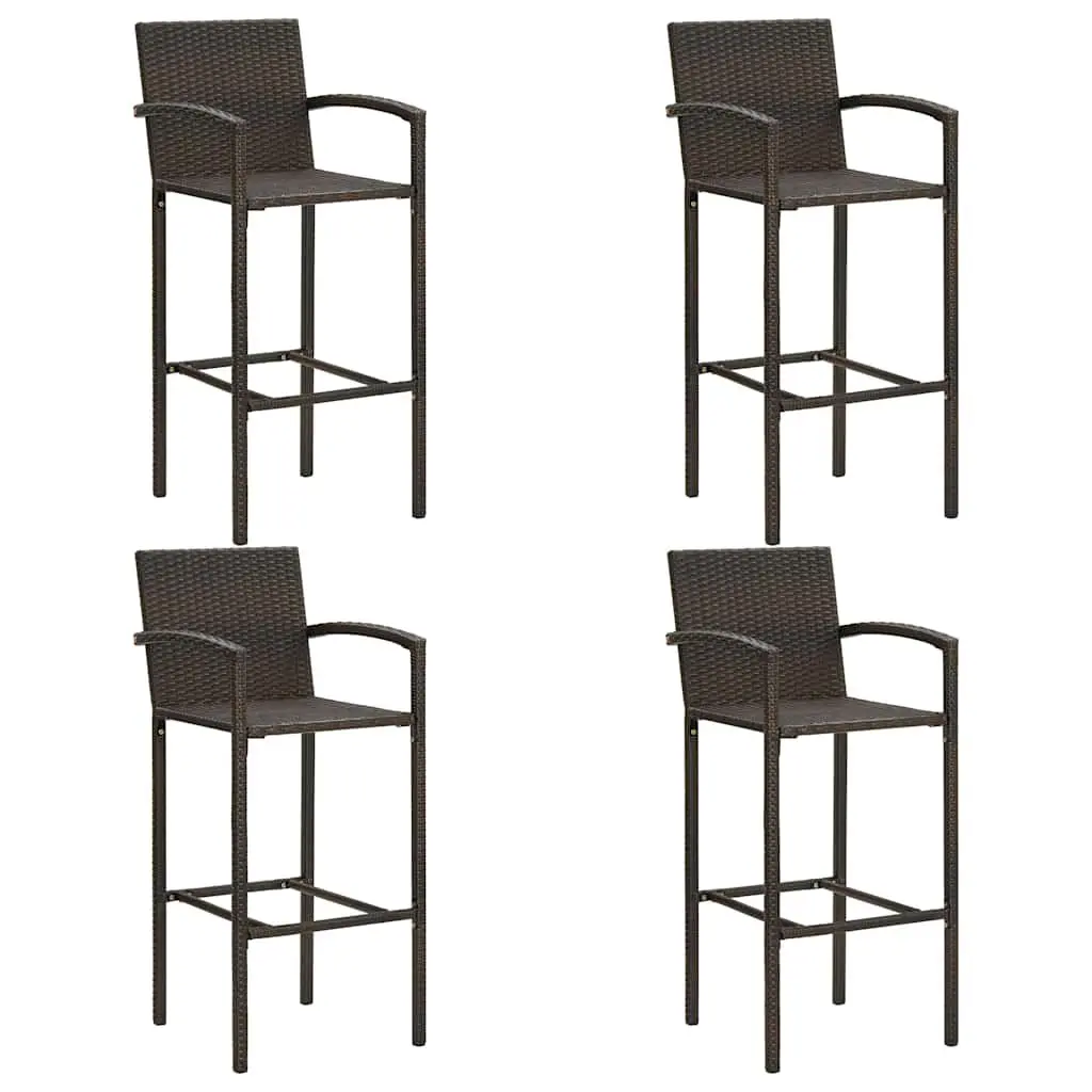 5-Piece Brown Garden Bar Set