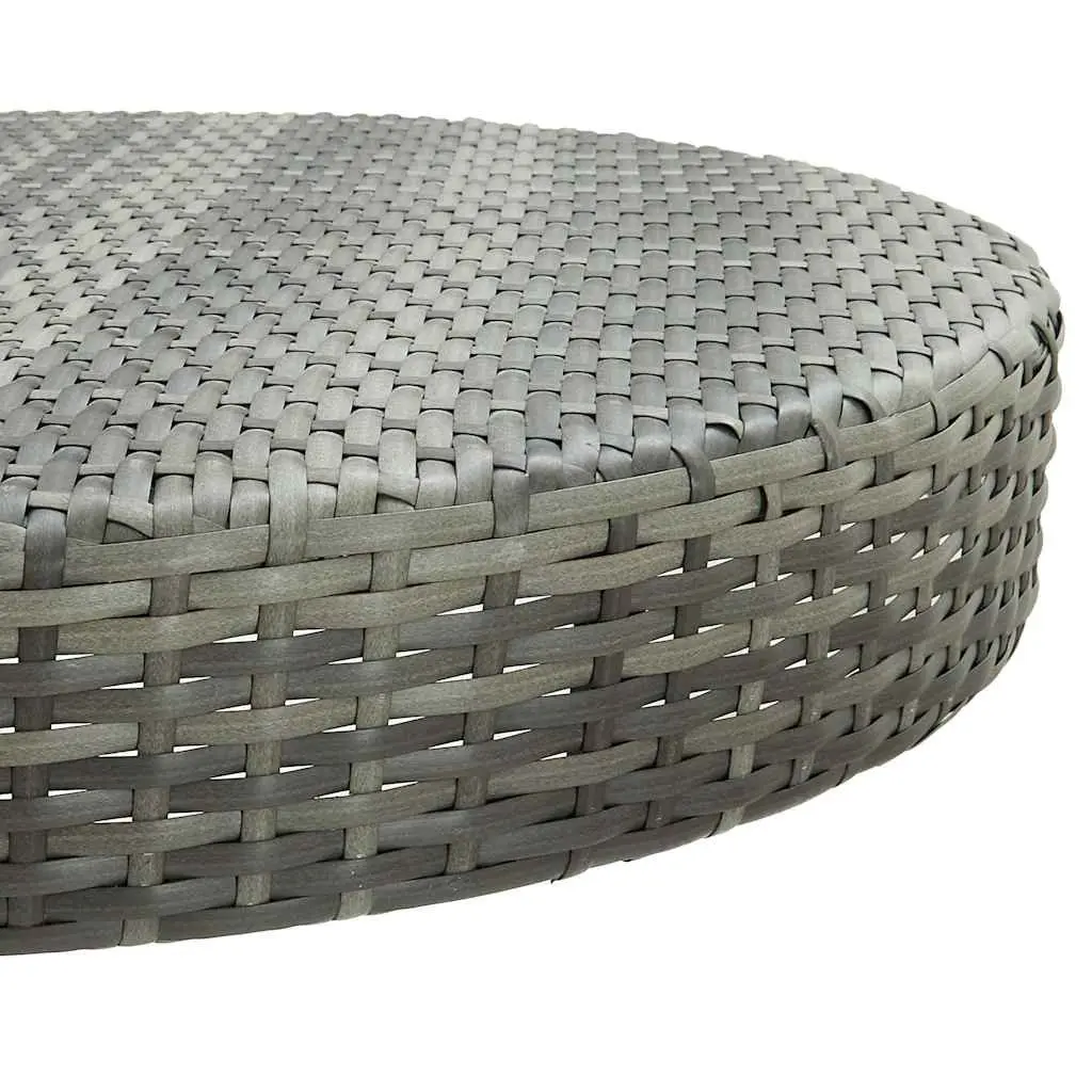 Garden Bar Set Grey Outdoor Poly Rattan Table and Stools for Patio and Backyard