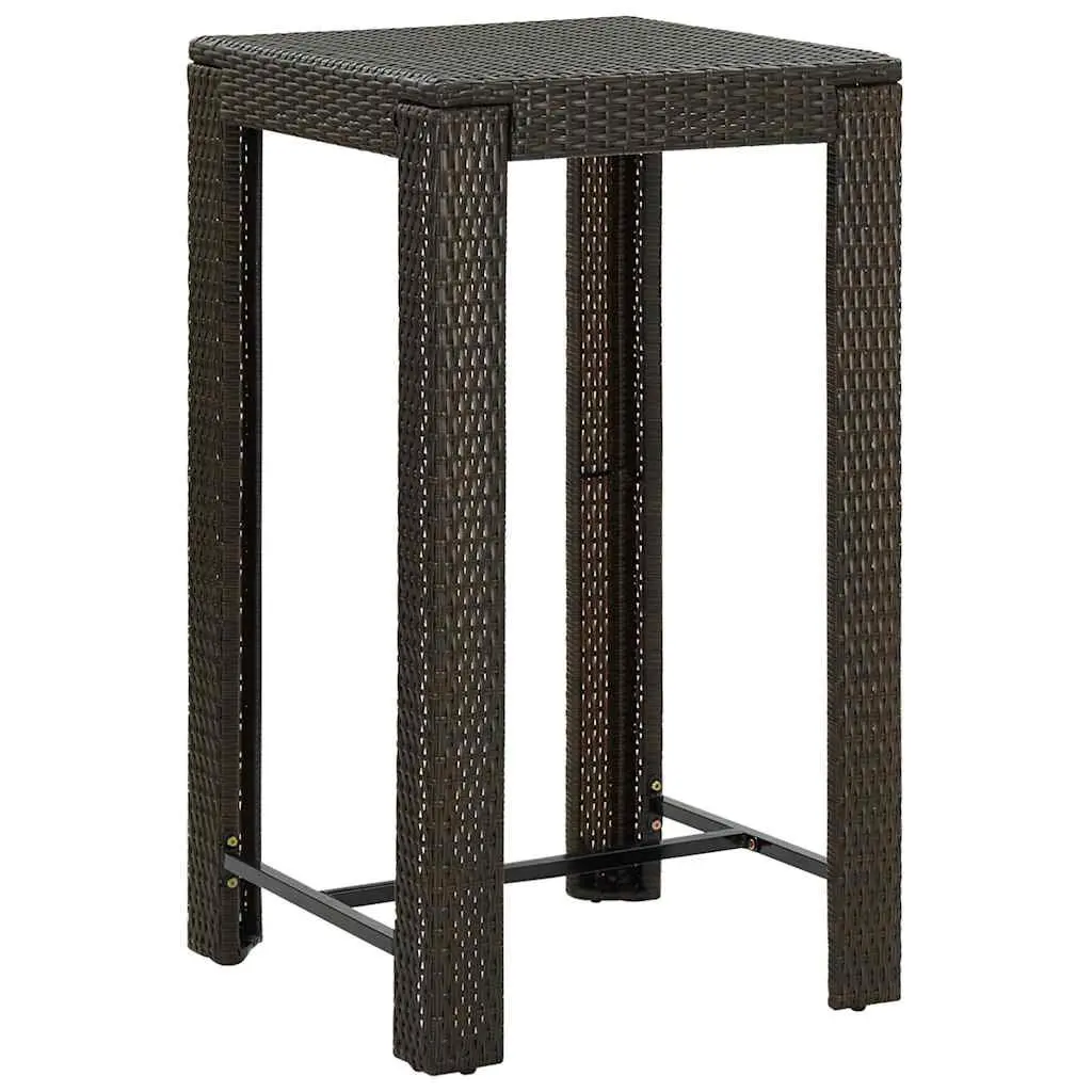 3 Piece Outdoor Bar Set for Garden and Patio with Table and Stools