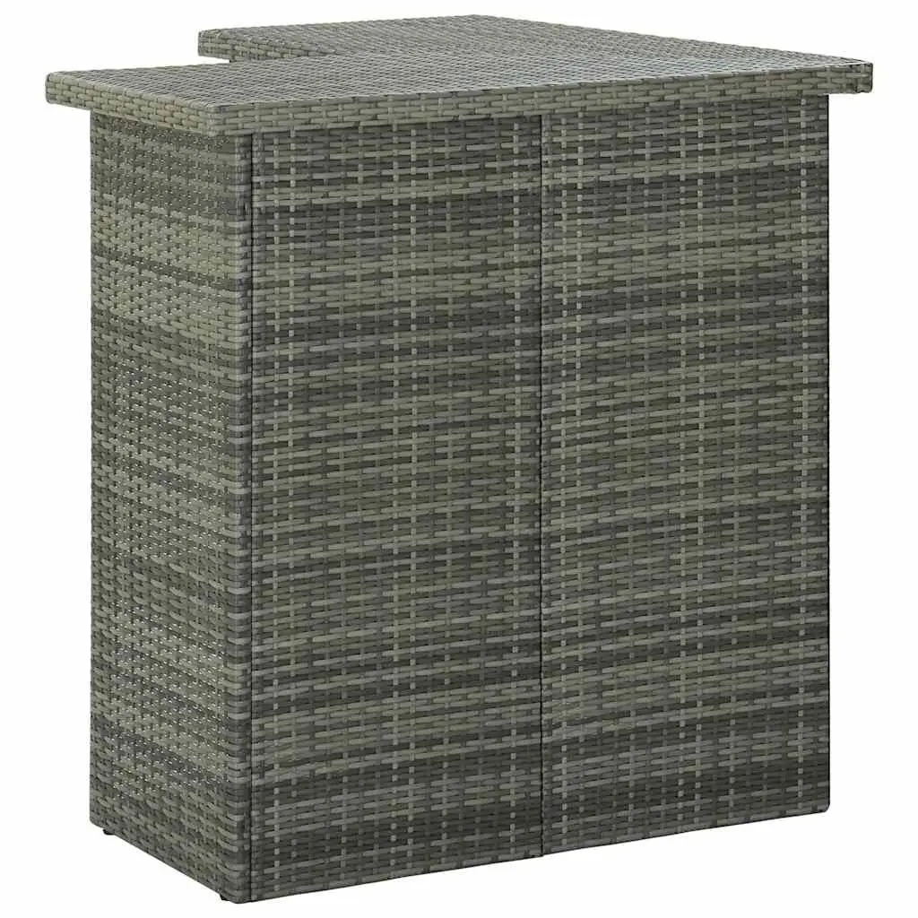 Garden Bar Set Outdoor Furniture 8 Piece Grey Patio