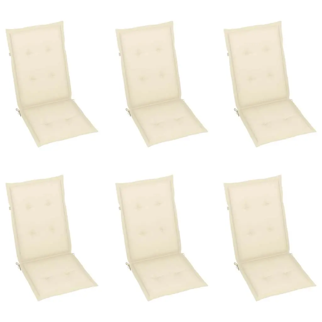 6 Grey Reclining Garden Chairs Set