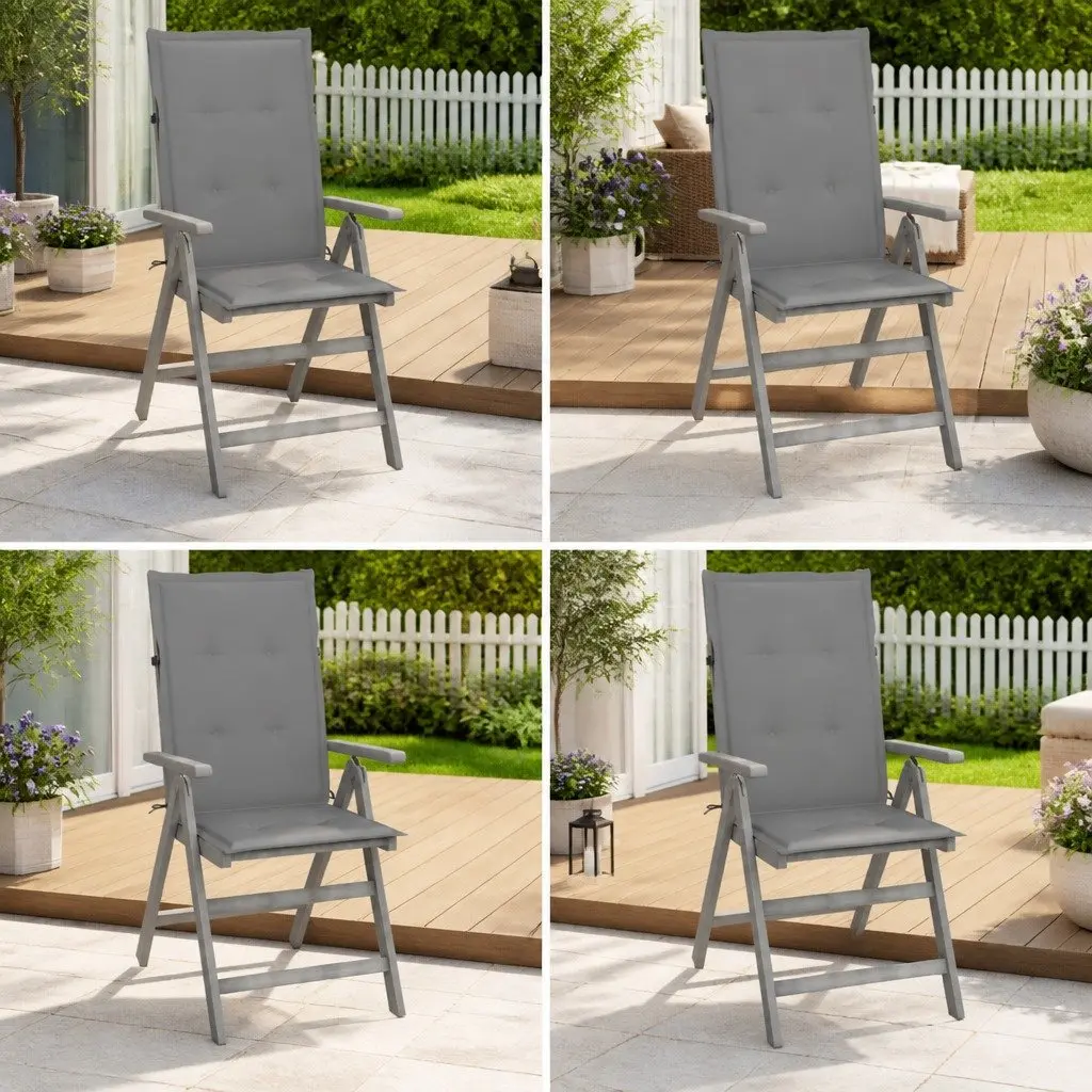 Outdoor Reclining Chair Set of 4