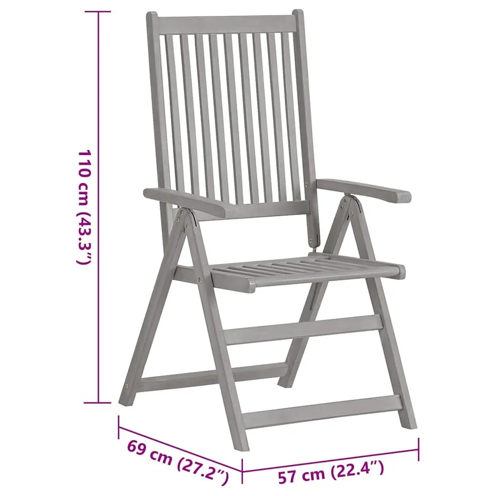 Outdoor Reclining Chair Set of 4