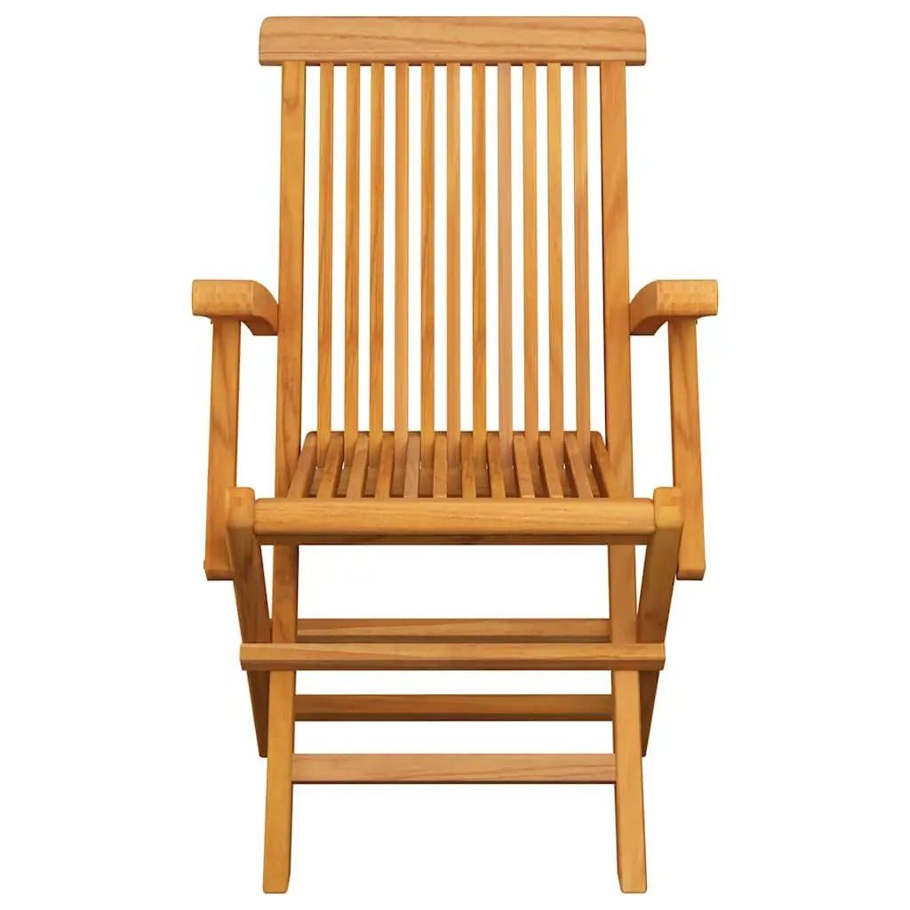 Folding Garden Chairs Outdoor Patio Teak Wood Lightweight 4 Piece Set