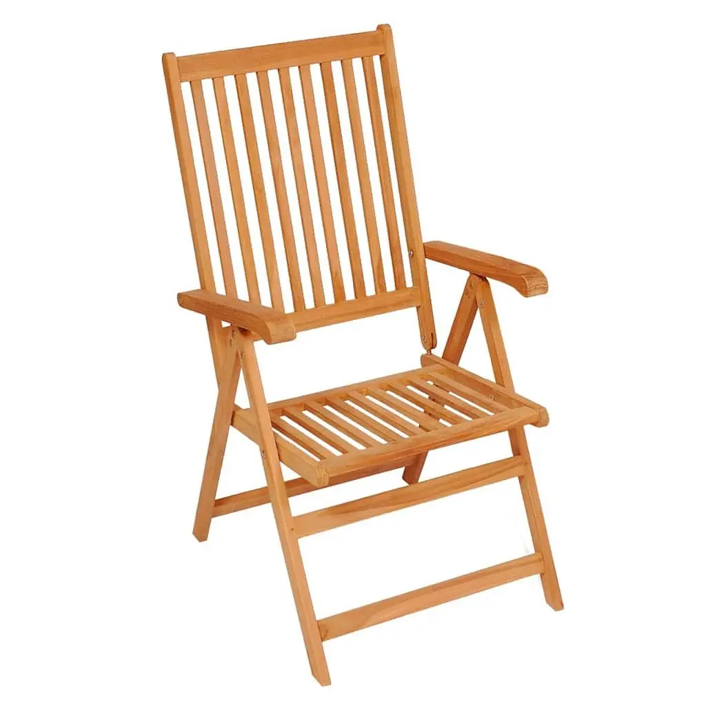 6 Teak Wood Outdoor Chairs with Cushions