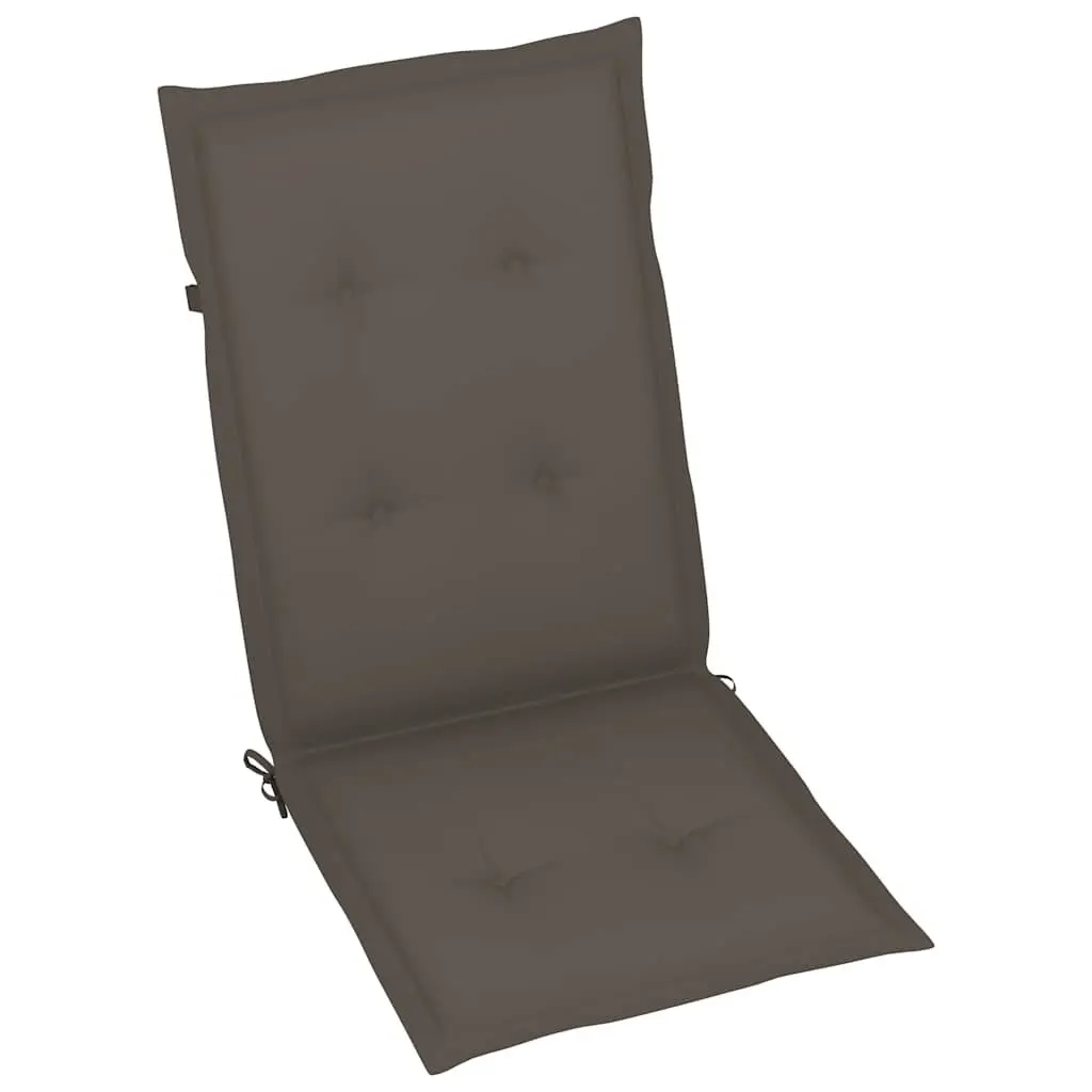 6 Teak Wood Outdoor Chairs with Cushions