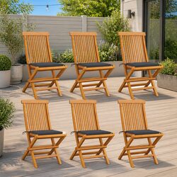 Specifications for Set of 6 Teak Wood Folding Chairs
