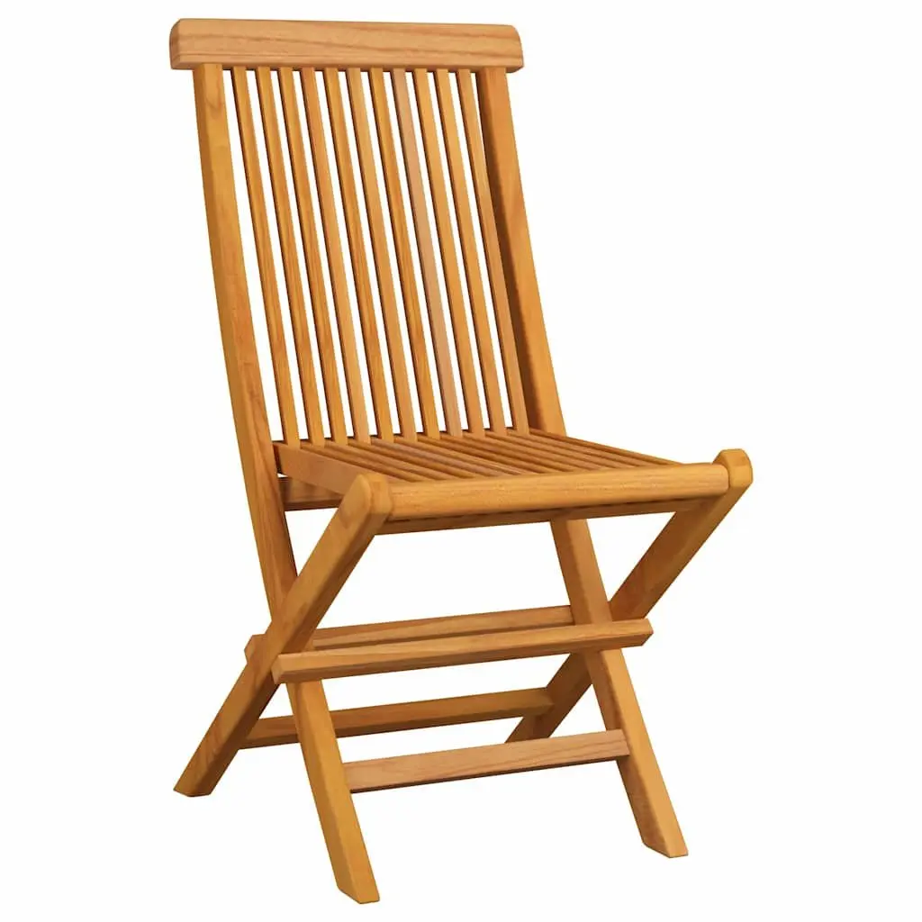 Folding Garden Chairs Set of 6 Outdoor Use Solid Teak Wood with Cushions