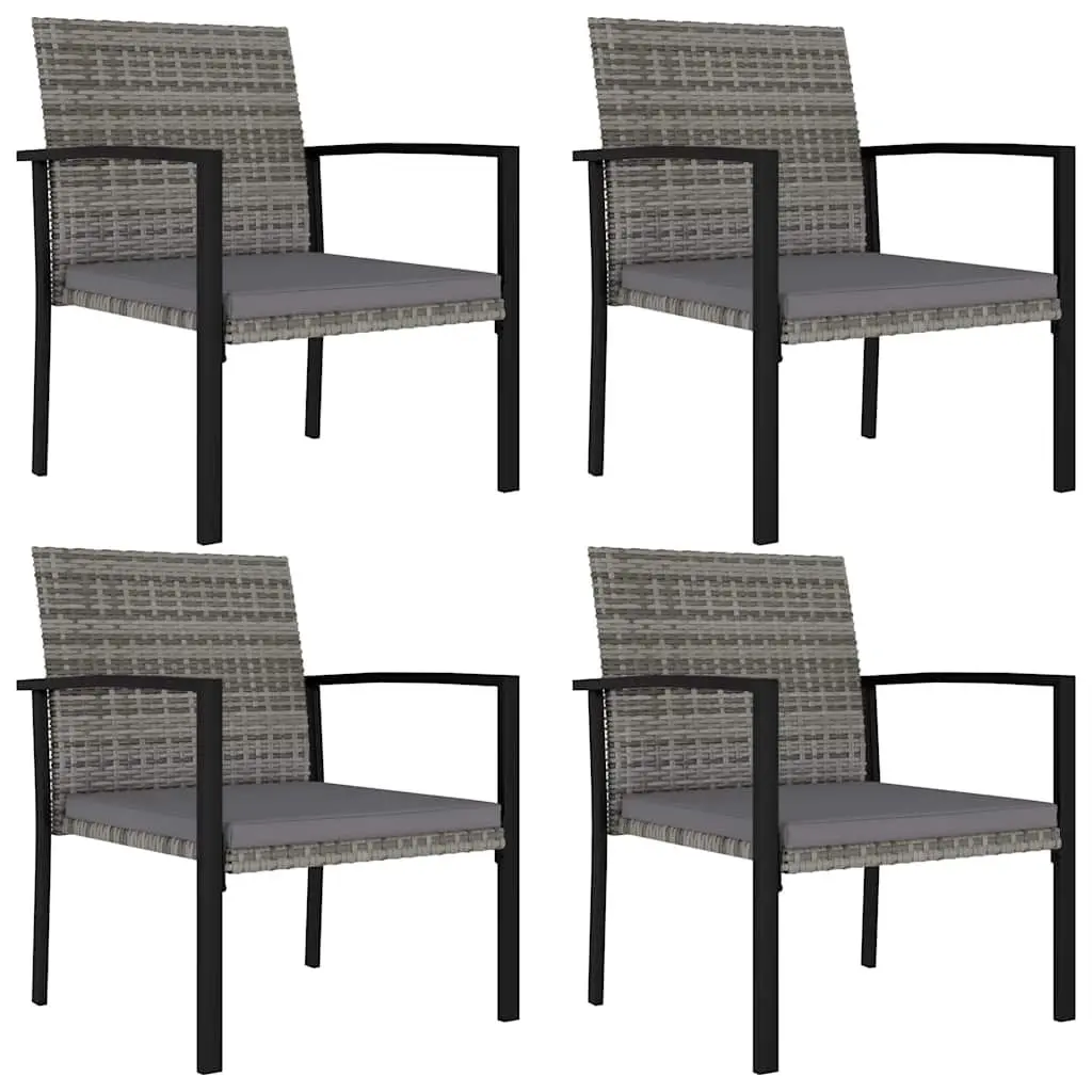 5 Piece Garden Dining Set Outdoor Furniture Patio Grey
