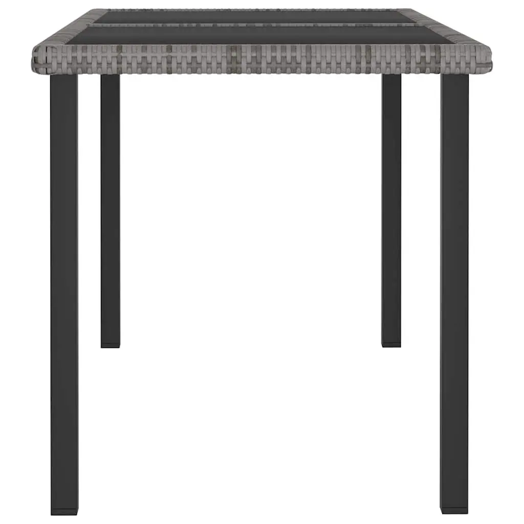7 Piece Garden Dining Set Outdoor Patio Furniture Grey PE Rattan Table Chairs