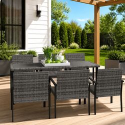 Specifications for 7 Piece Grey Garden Dining Set