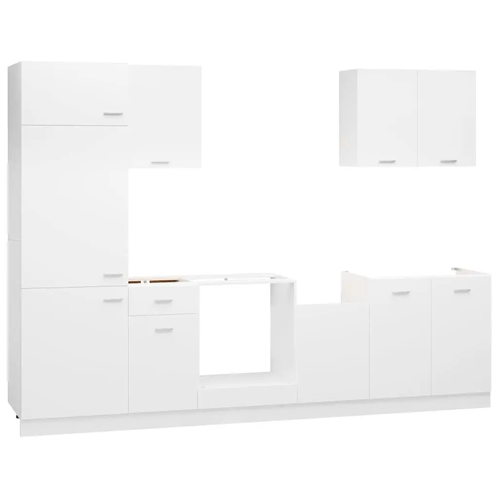 7 Piece Kitchen Cabinet Set White