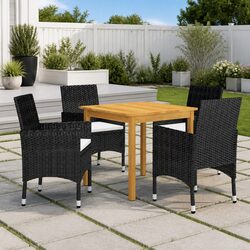 5-Piece Garden Dining Set Specifications: Table and Chairs