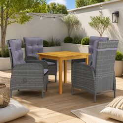 5-Piece Outdoor Dining Set: Dimensions and Materials