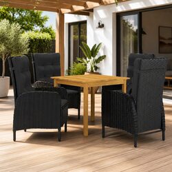 5-Piece Garden Dining Set: Dimensions & Materials Specified