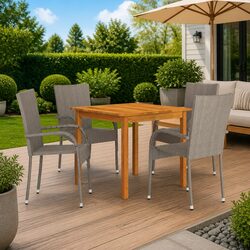 5-Piece Garden Dining Set: Dimensions and Materials Inside