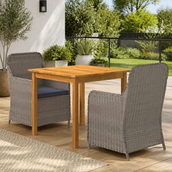 Specifications of 3 Piece Garden Dining Set, Brown