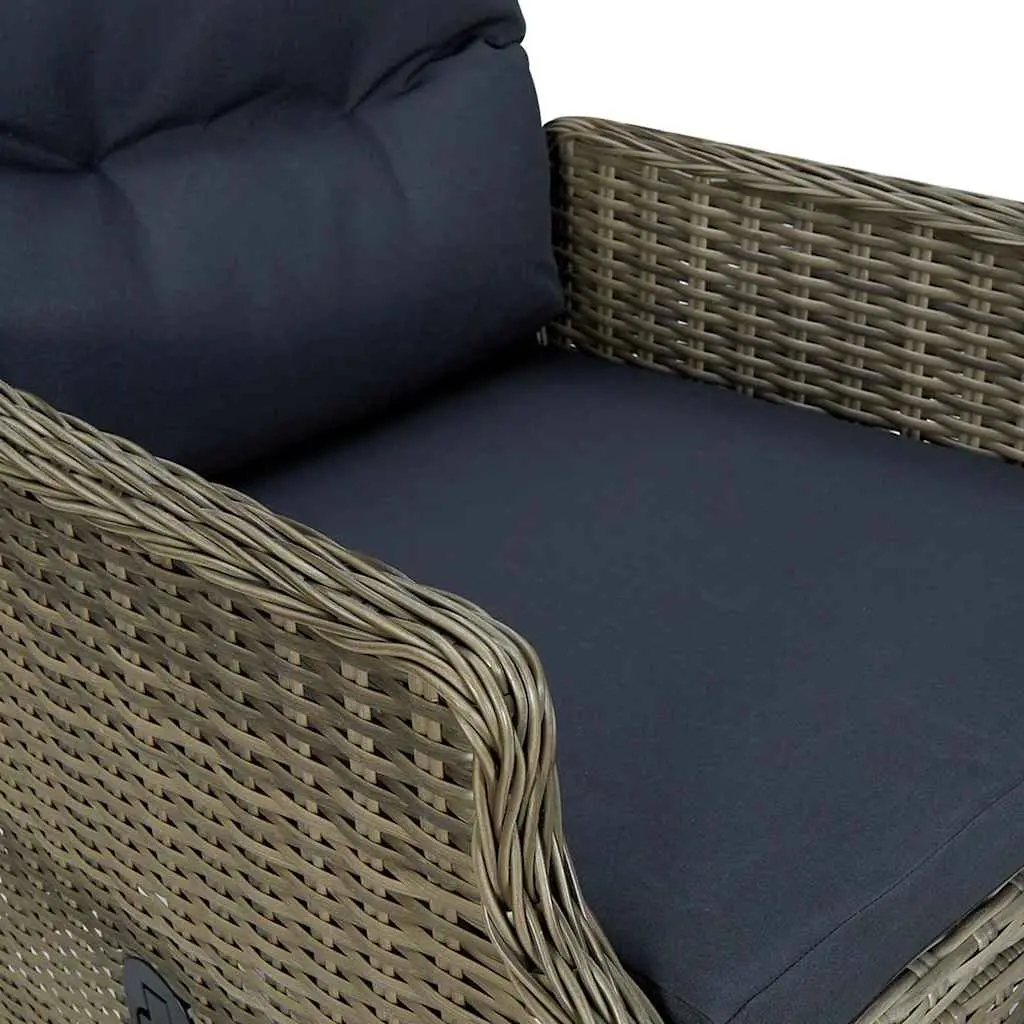 Garden Dining Set 5 Piece Outdoor Table Chair Brown Furniture Patio Seating