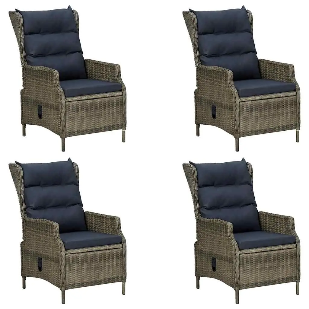 Garden Dining Set 5 Piece Outdoor Table Chair Brown Furniture Patio Seating