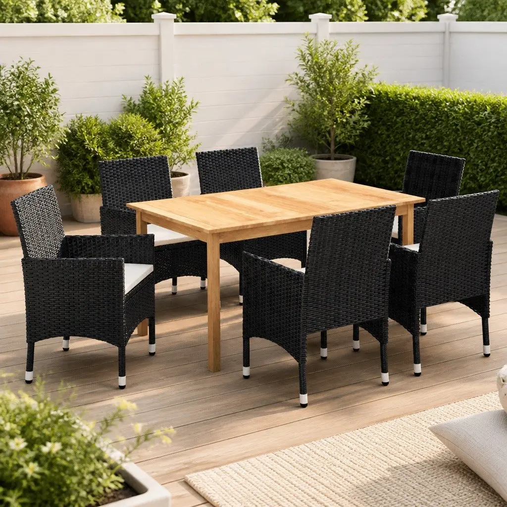7 Piece Outdoor Garden Dining Set