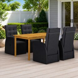 Specifications of 5-Piece Garden Dining Set with Cushions