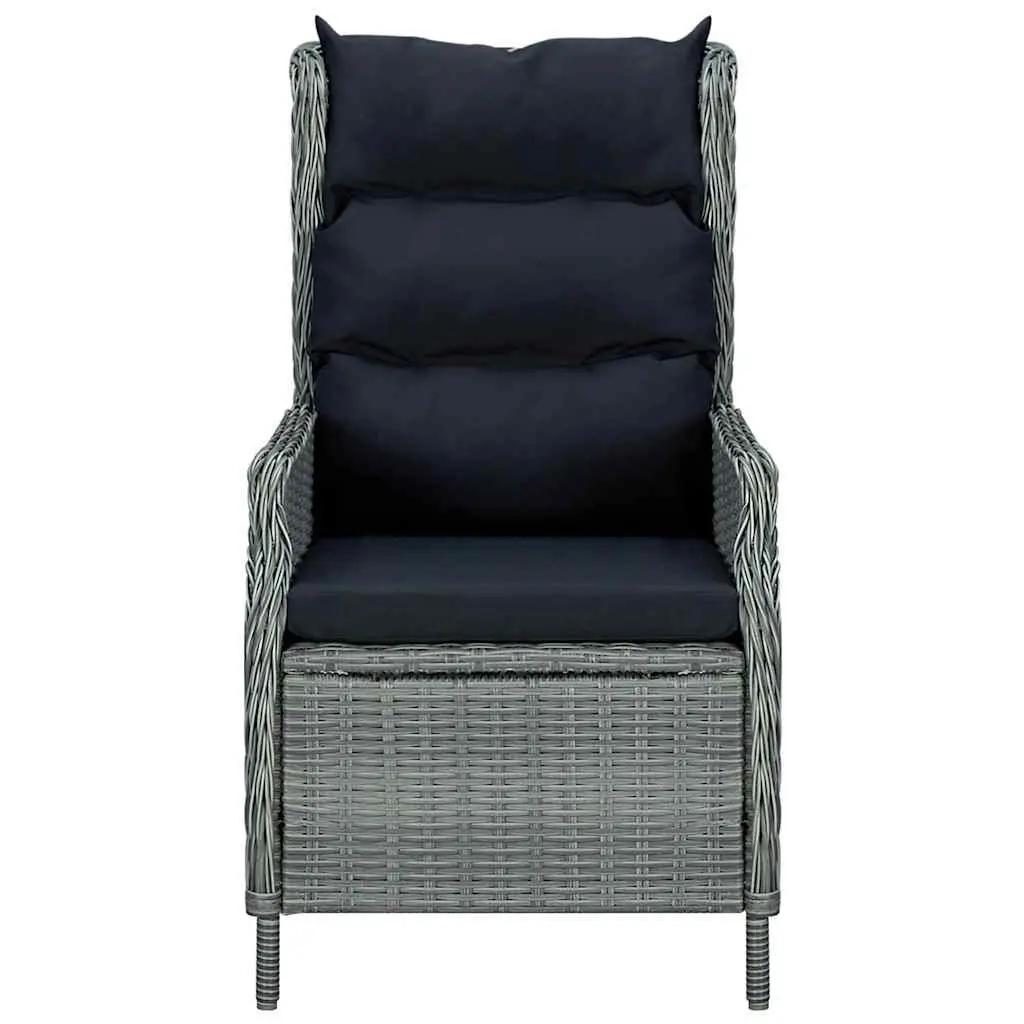 5 Piece Garden Dining Set with Table and Chairs Light Grey Outdoor Furniture