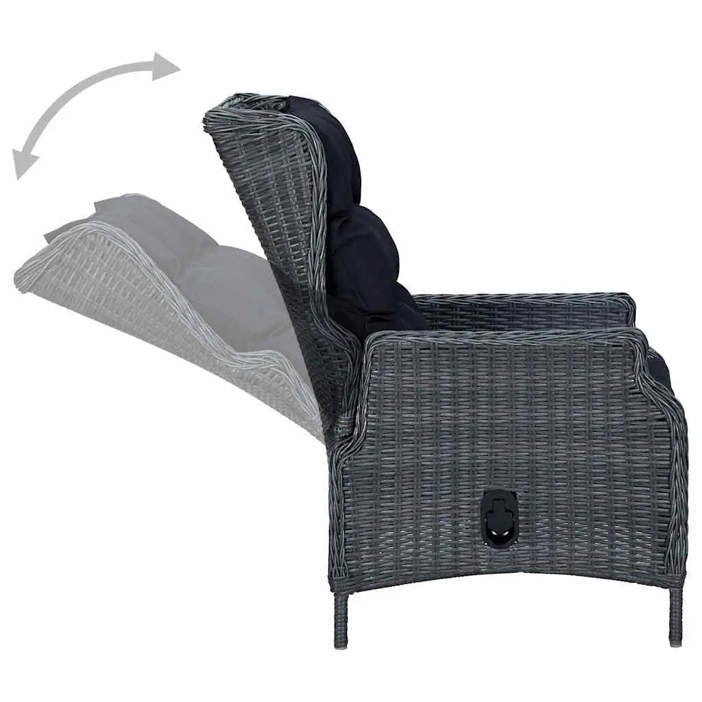 7-Piece Garden Dining Set in Grey