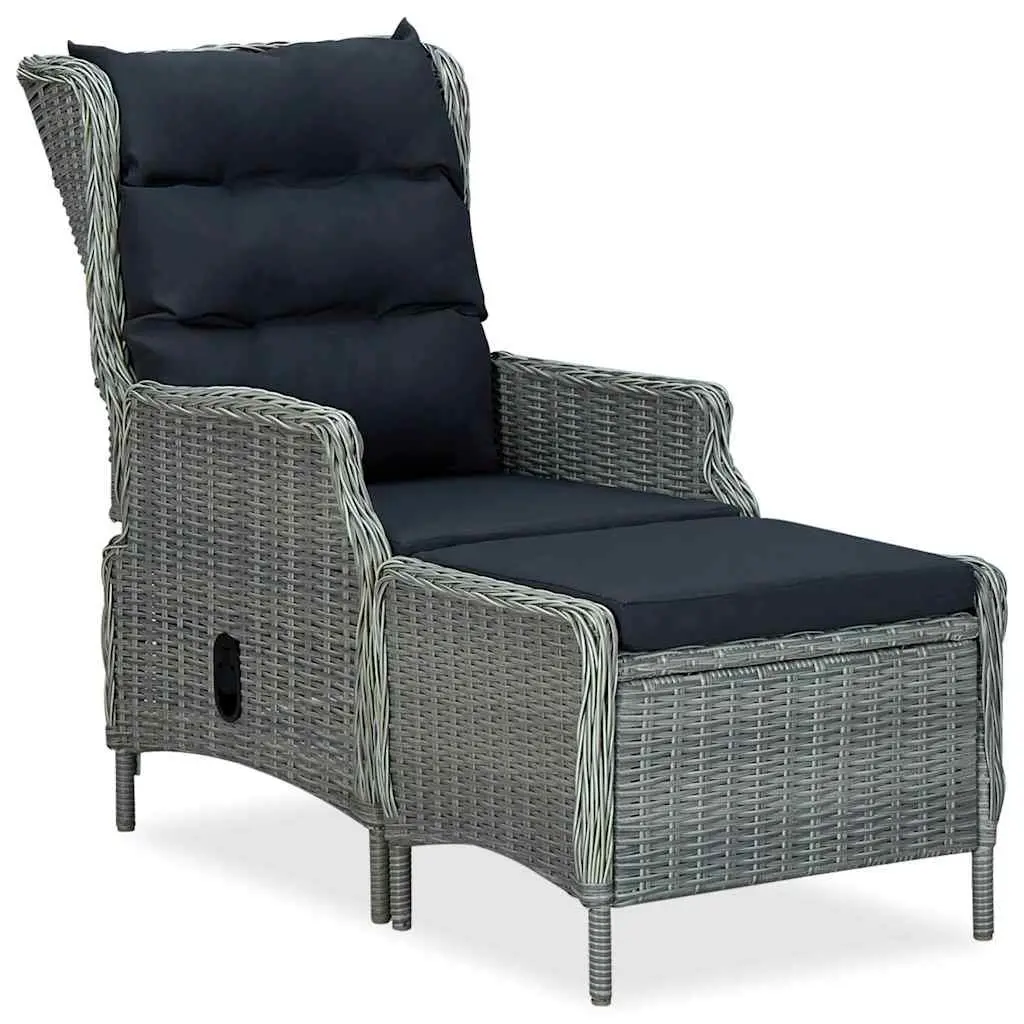 Garden Dining Set Outdoor Use 7 Piece Grey Rattan Chair Table