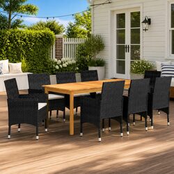 9 Piece Outdoor Dining Set Specifications and Features