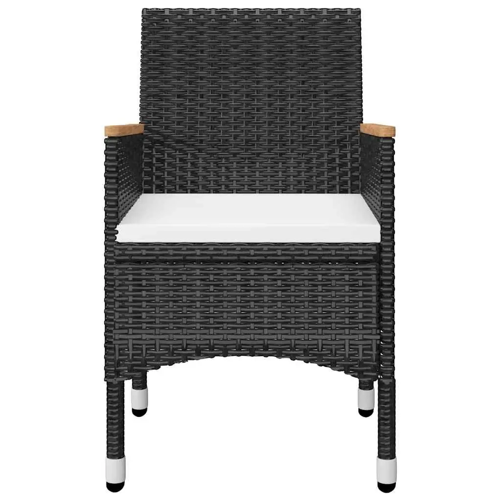 9 Piece Garden Dining Set Outdoor Furniture Patio Chairs Table Black
