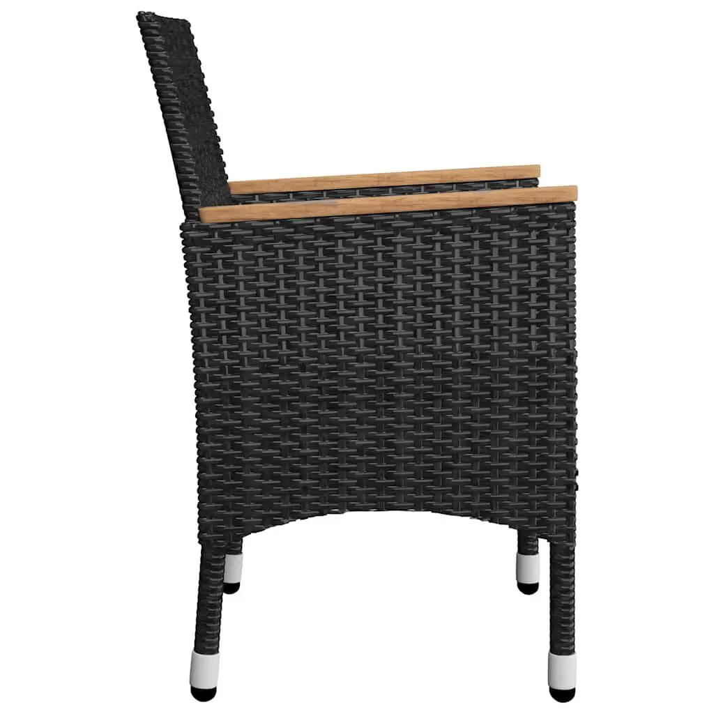 9 Piece Garden Dining Set Outdoor Furniture Patio Chairs Table Black
