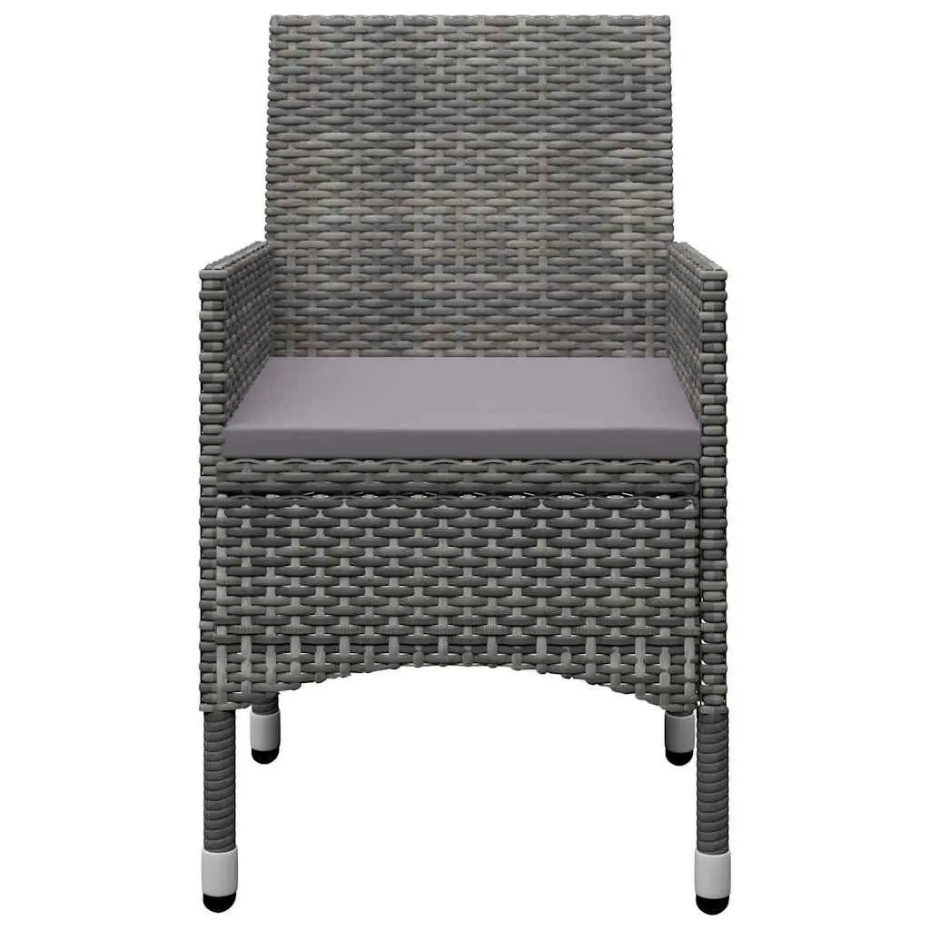 Garden Dining Set Outdoor Furniture 11 Piece Grey Acacia Wood Steel Frame