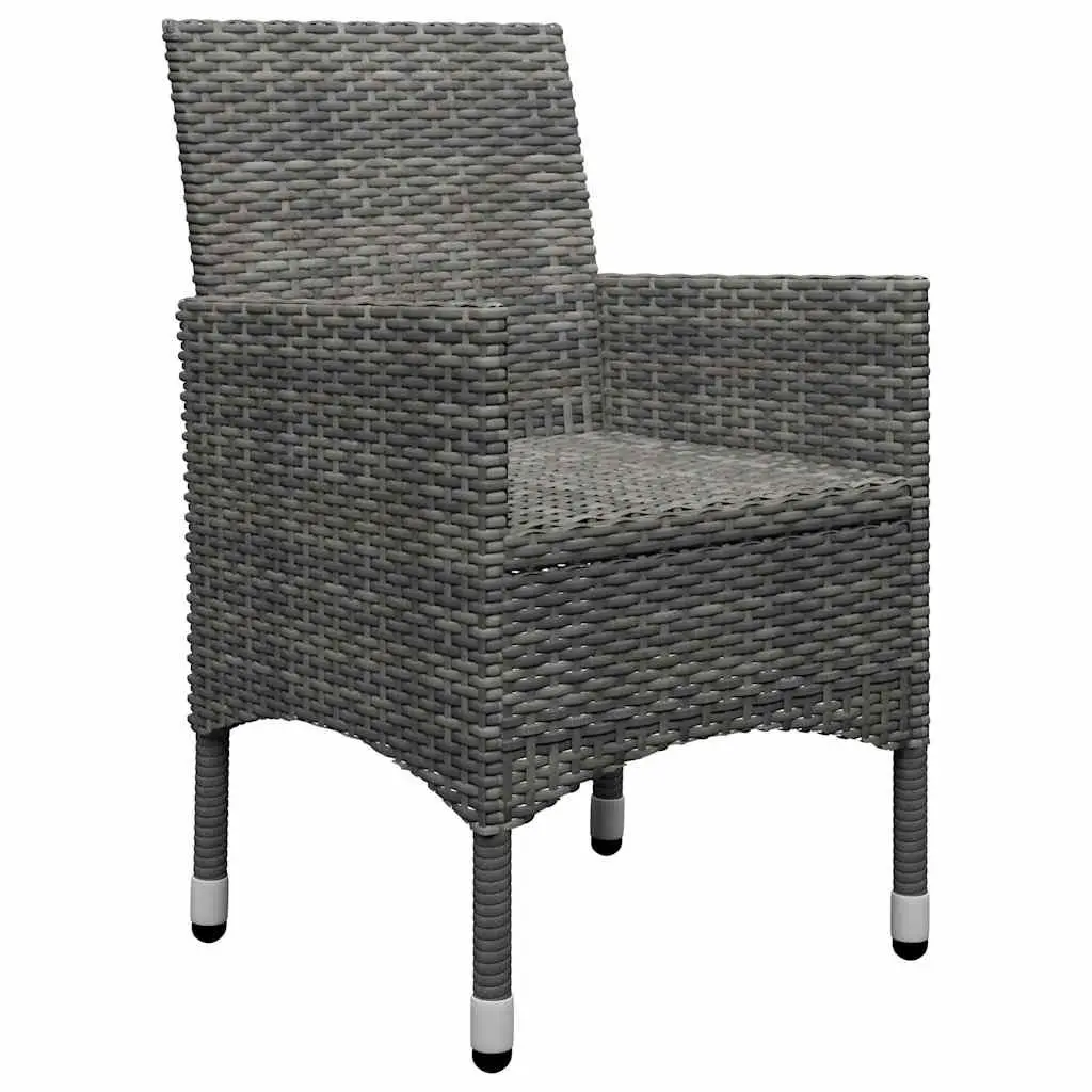 Garden Dining Set Outdoor Furniture 11 Piece Grey Acacia Wood Steel Frame