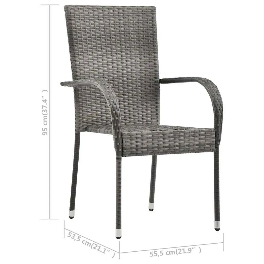 Garden Dining Set 9 Piece Outdoor Use Grey Acacia Table Chairs