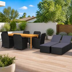 Specifications of 9 Piece Outdoor Garden Dining Set