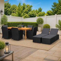 9-Piece Garden Dining Set: Dimensions & Specs