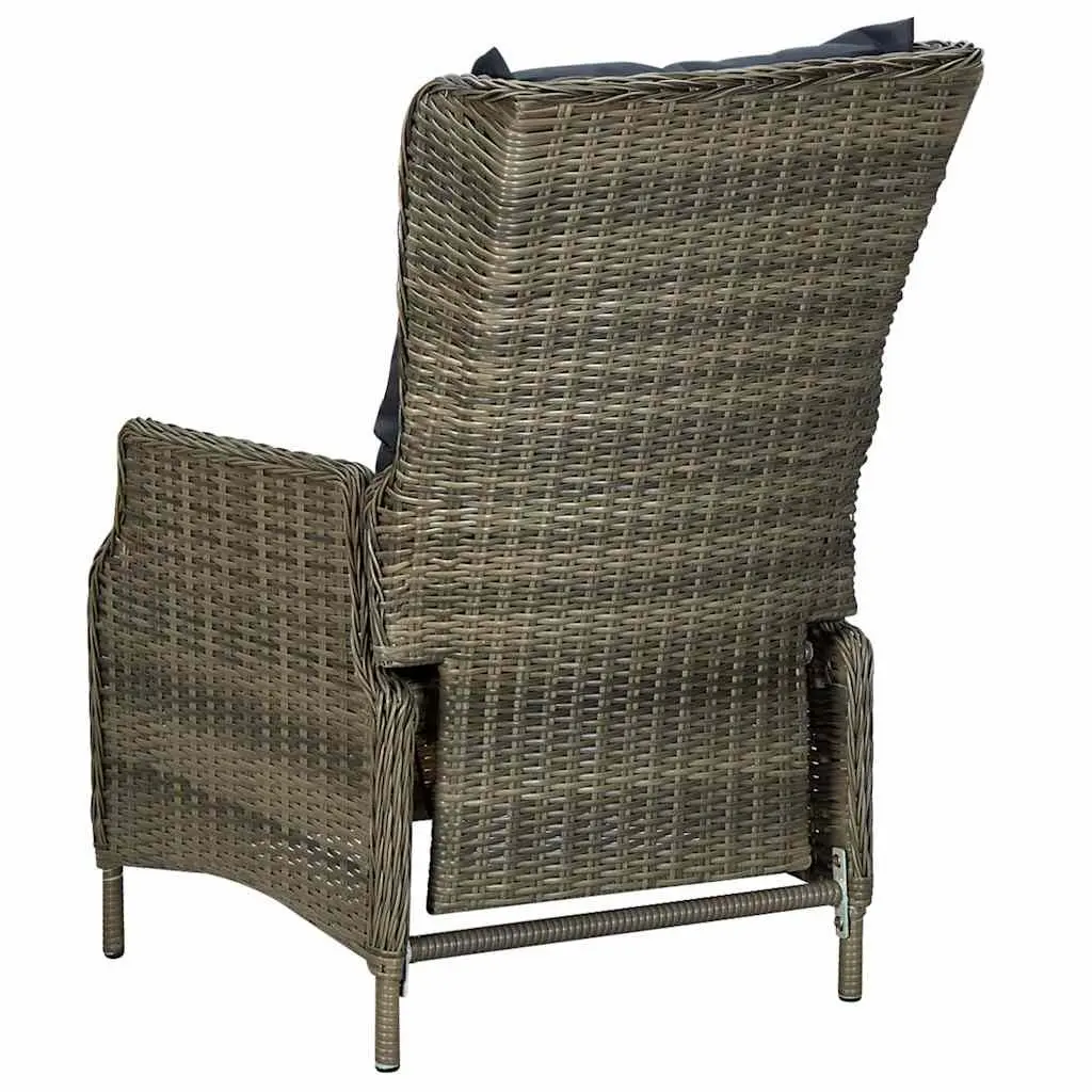 Garden Dining Set 9 Piece Outdoor Furniture Brown Table Chairs Rattan