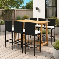 Specifications of the 7-Piece Black Garden Bar Set