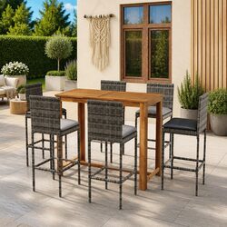 7 Piece Garden Bar Set: Dimensions, Materials, Contents