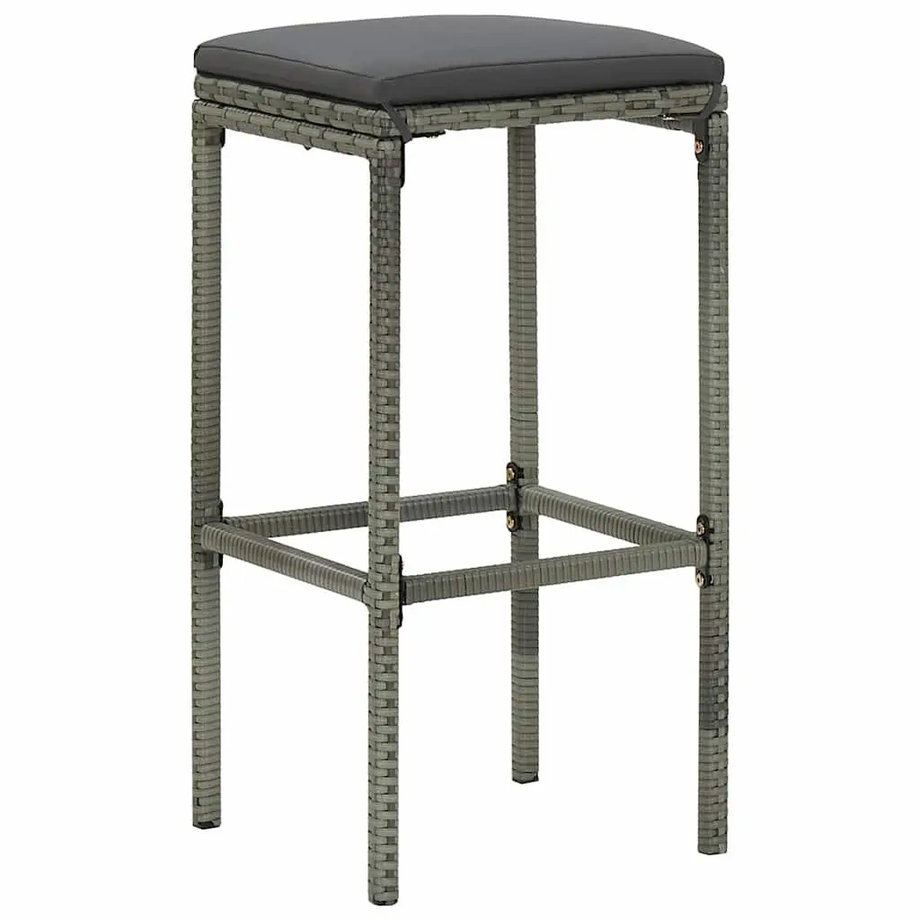 7 Piece Garden Bar Set for Outdoor Patio Grey