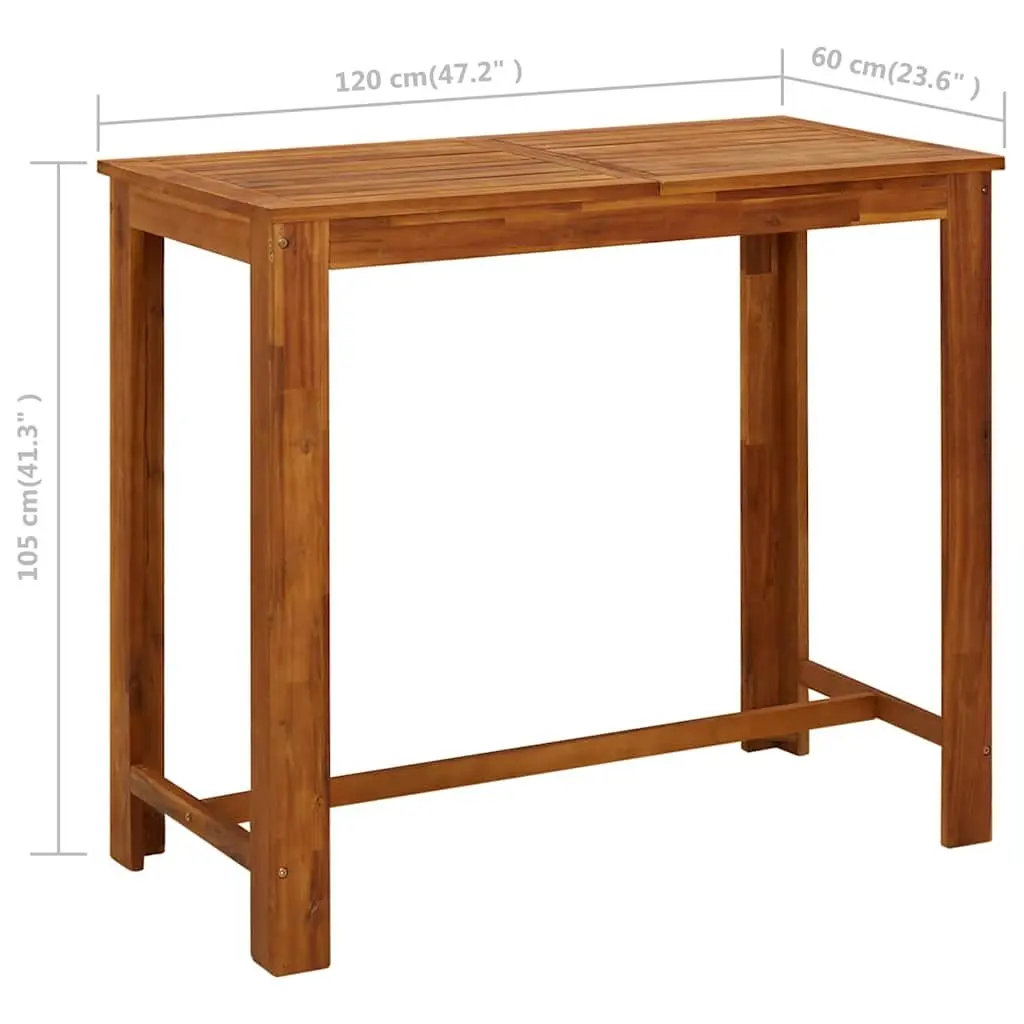 Garden Bar Set Outdoor Furniture Patio 7 Piece Brown