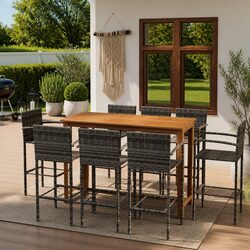 Specifications of 9 Piece Outdoor Garden Bar Set