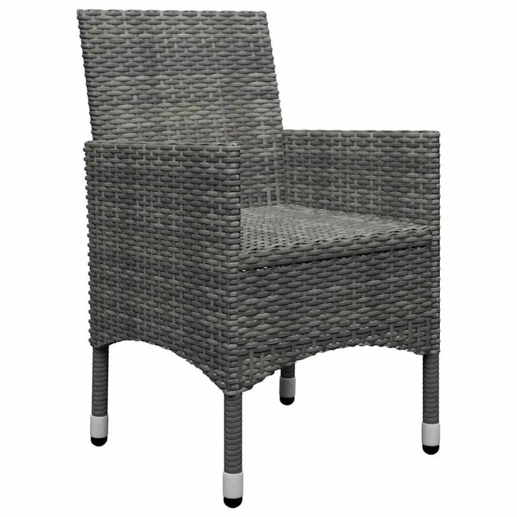 Garden Dining Set Outdoor Use 5 Piece Grey Acacia Wood Steel Frame