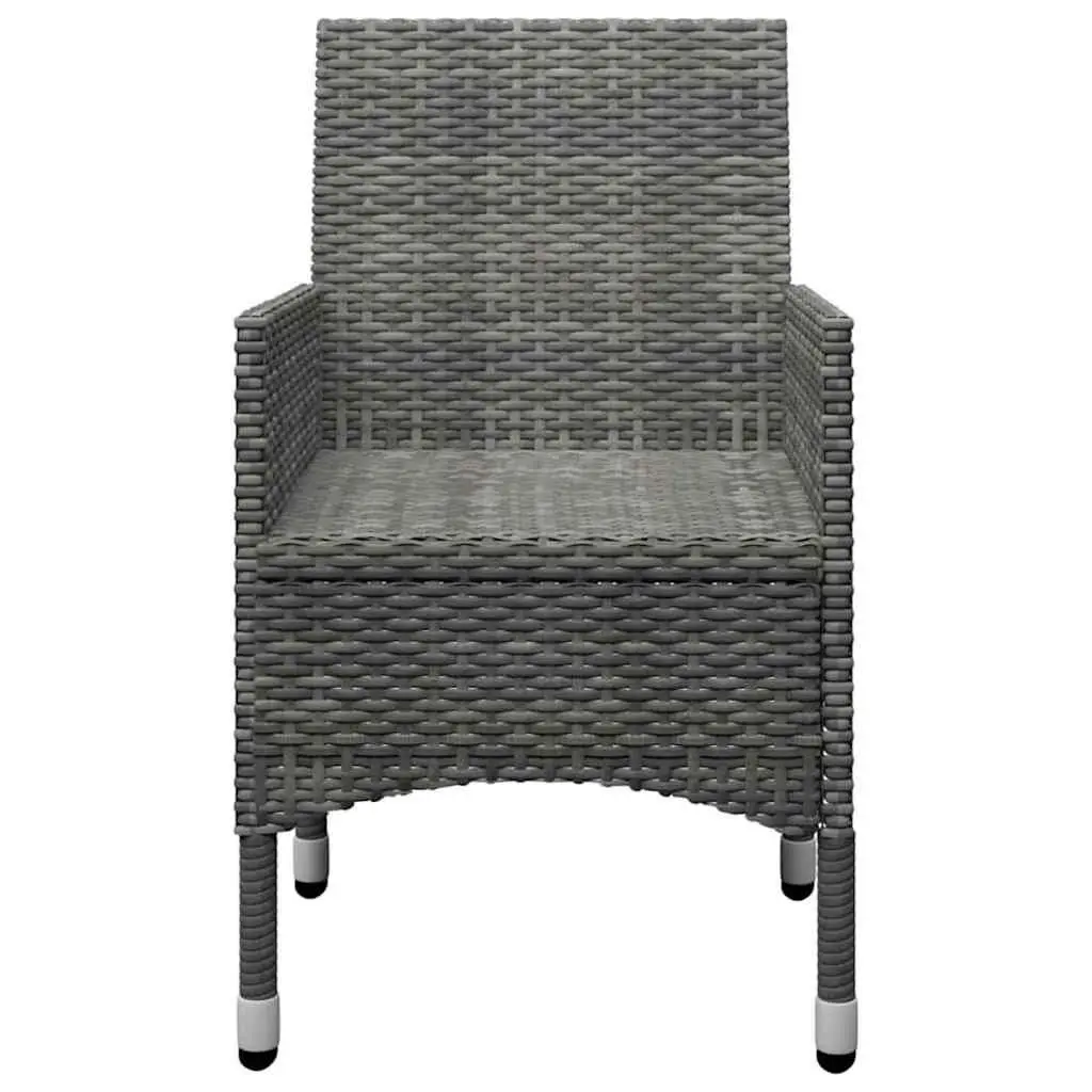 Garden Dining Set Outdoor Use 5 Piece Grey Acacia Wood Steel Frame