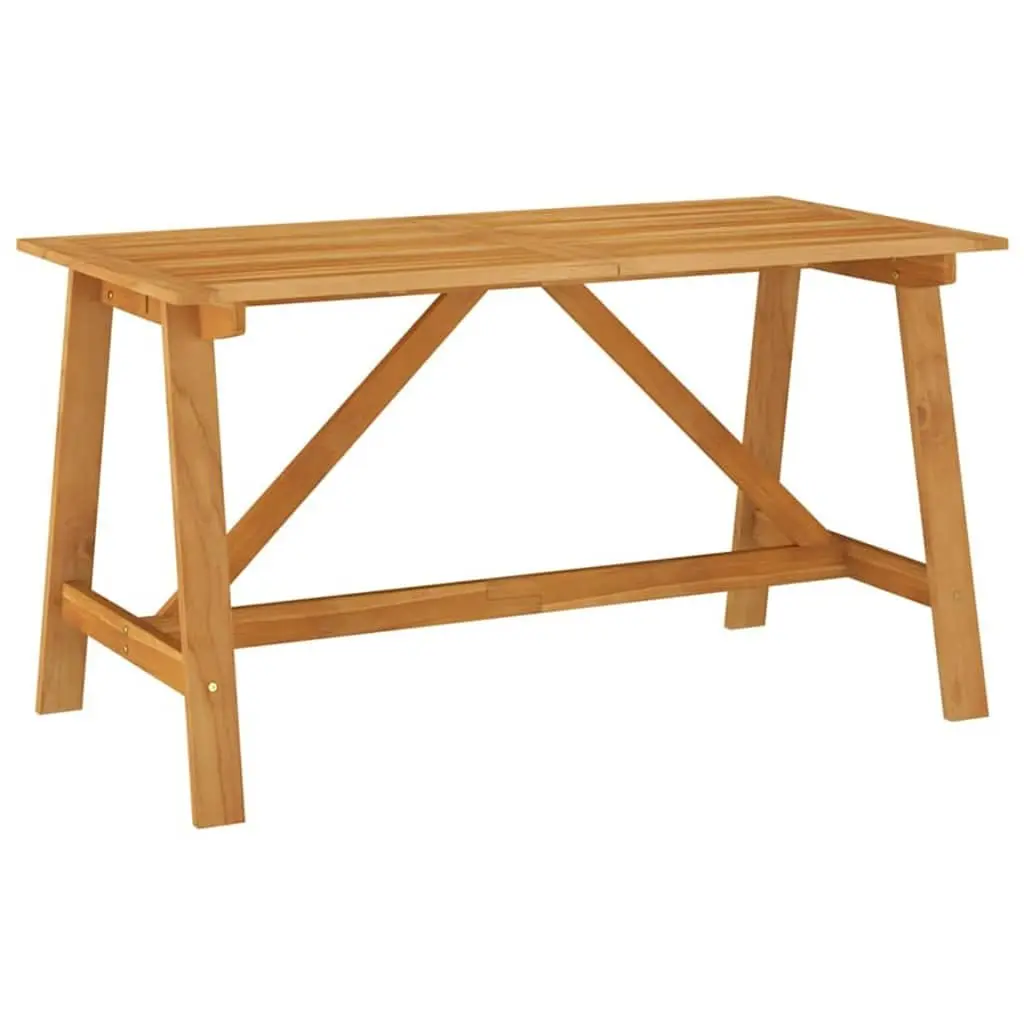 Garden Dining Set Outdoor Use 5 Piece Grey Acacia Wood Steel Frame