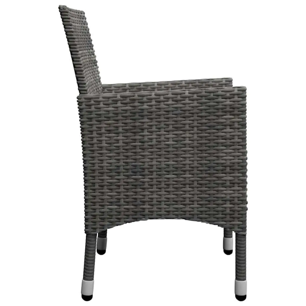 Garden Dining Set Outdoor Use 5 Piece Grey Acacia Wood Steel Frame