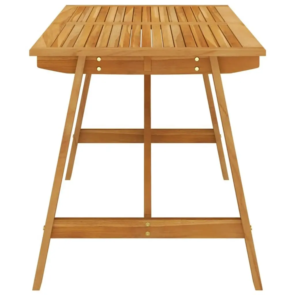 Garden Dining Set Outdoor Use 5 Piece Grey Acacia Wood Steel Frame