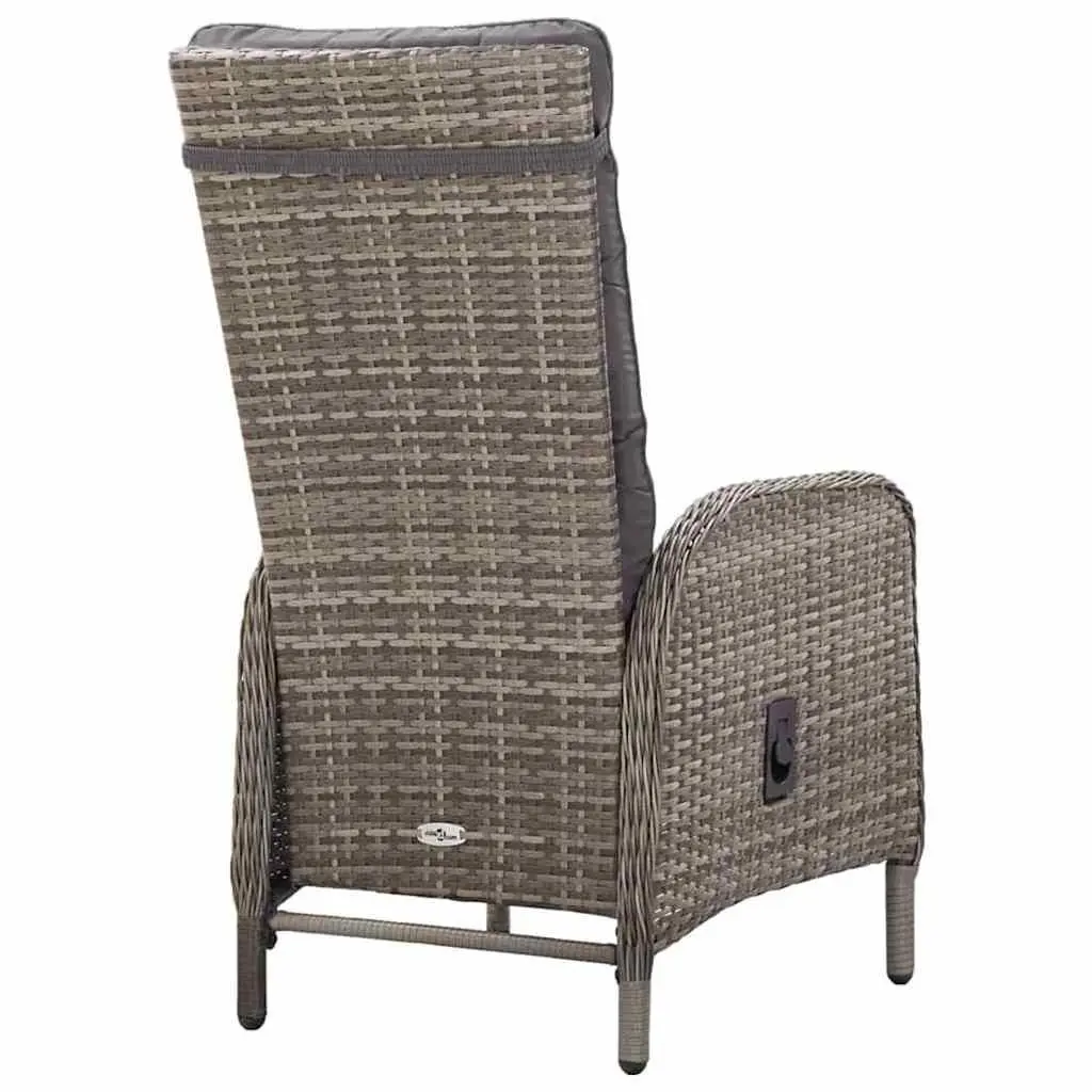 5 Piece Garden Dining Set Grey Acacia Wood Steel Frame Outdoor Furniture