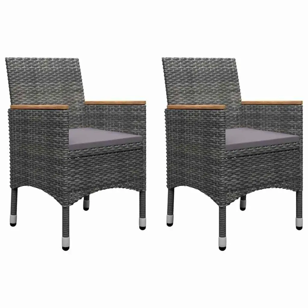 Garden Dining Set Outdoor Furniture 5 Piece Grey