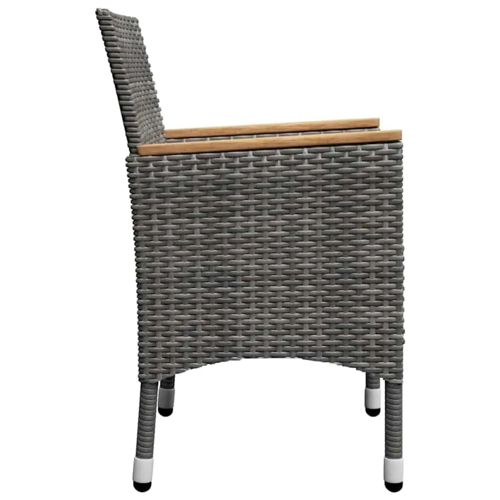 Garden Dining Set Outdoor Furniture 5 Piece Grey